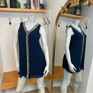 Alya Navy Blue Beaded Tunic